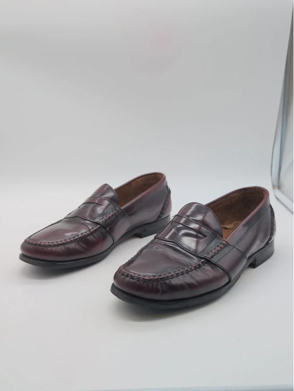 Vintage G.H. Bass Weejuns Oxblood Leather Penny Loafers 10.5